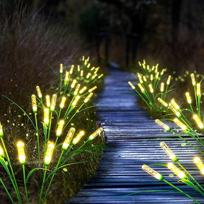 Solar Outdoor Garden Lights,LED Solar Swaying Lights for Garden Patio Yard Pathway Walkway Wedding Party Christmas Landscape Lighting (Warm White, 2 Pack)