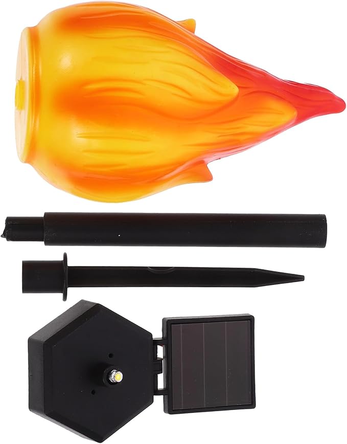 Solar Garden Flame Path Light Outdoor Decorative Solar Yard Light for Patio Lawn Landscape with Flickering Flame Effect