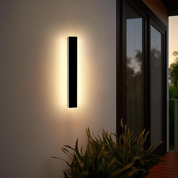 Mikeru 23.6inch Outdoor Wall Light Fixtures, 3000K/4500K/6000K Three Colors Switchable Modern Exterior Wall Sconces | Lumora