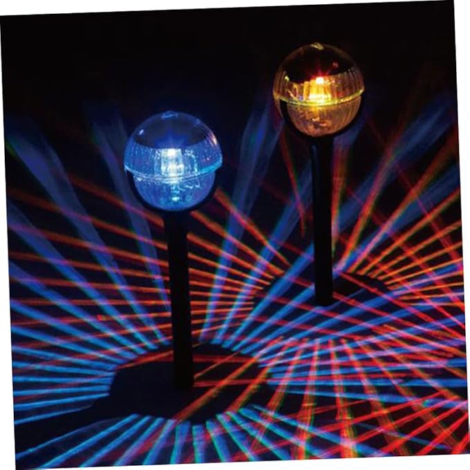 2pcs Solar Garden Lights Outdoor Solar Powered LED Landscape Path Lights with Color-Changing RGB for Yard Patio Lawn Decor