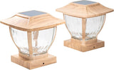 Maxsa 41881 Solar Wave Glass Post and Fence Cap Lights, Dusk-to-Dawn Solar-Powered Lighting, 3 - Outdoor Path Light | Lumora