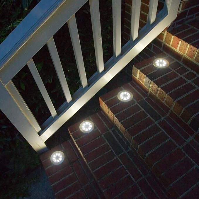 Aogist Solar Ground Lights, LED Garden Disk Lights In-Ground Outdoor Landscape Lighting for Lawn Patio Pathway Yard | Lumora
