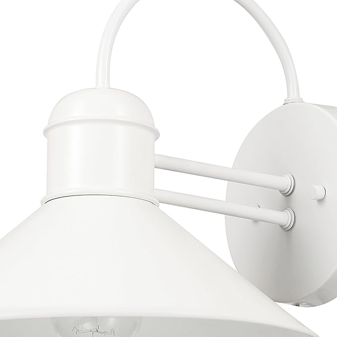 Globe Electric 44388 Novogratz x Globe Maxwell 11" Outdoor Wall Sconce, Matte White | Lumora
