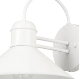 Globe Electric 44388 Novogratz x Globe Maxwell 11" Outdoor Wall Sconce, Matte White | Lumora
