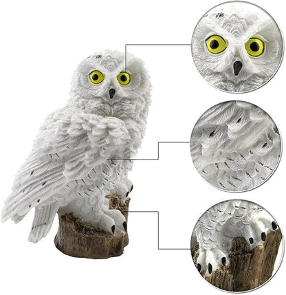 Owl Garden Stake Solar Lights Outdoor Waterproof Decorative Resin Owl LED Lighting with Stake for Garden Lawn Pathway Yard Decorations