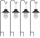 Retisee 4 Pack 31 Inch Hanging Solar Light Outdoor with Shepherd Hook Solar Lanterns Outdoor Waterproof Metal | Lumora