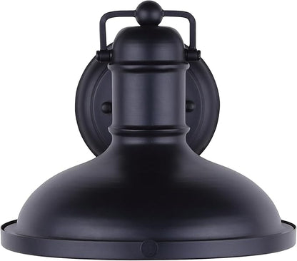 Canarm Marcella 1-Light Outdoor Wall Light Black Down Light with Frosted Glass Panel, Modern Farmhouse Lighting for Porch, Patio and Outdoor Entryway