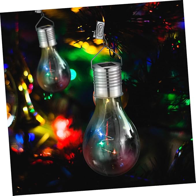 4pcs Solar LED Bulbs Copper Wire for Outdoor Hanging Lights Colorful Garden Decoration