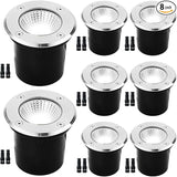 Low Voltage Landscape Lighting,Outdoor Landscaep Well Light,12W 12-24V AC/DC In-Ground Garden Light 5000K Daylight | Lumora