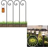 BEAU JARDIN 8 Pack Solar Pathway Lights + Pack Shepherds Hook 65 inch - Outdoor Lighting Accessory | Lumora