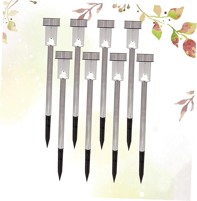 8Pcs Solar Ground Lights LED Outdoor Garden Landscape Lamps for Pathway Lawn and Driveway Easy Installation White | Lumora