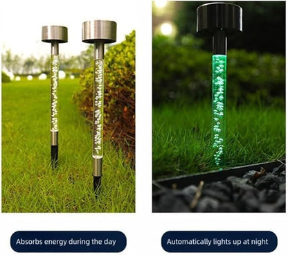 4 Pack Solar Garden Stakes LED Outdoor Lights Waterproof Path Lights With Stainless Steel Top For Lawn Patio Courtyard