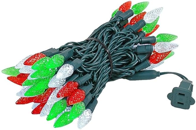 Novelty Lights 24FT 70 LED C6 Christmas String Lights, Outdoor Indoor Commercial Grade Tree Decorations | Lumora