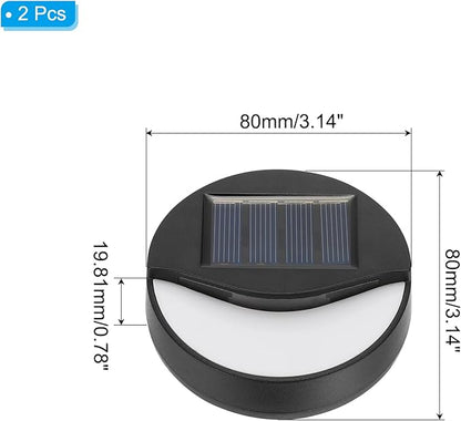 PATIKIL Solar Lights Outdoor Waterproof, 2Pack Wall Sconce LED Stair Light for Decor, Deck, Step, Fence, Porch and Patio, Warm White