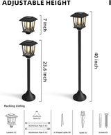 12 Pack Solar Pathway Lights + 2 Pack Solar Lamp Post Lights Outdoor - 14 Piece Bundle for Walkway, Driveway | Lumora