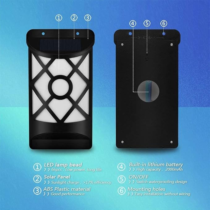 Aityvert Solar Flame Lights Outdoor, Waterproof Flickering Flame Solar Lights Dark Sensor Auto On/Off 66 LED Solar | Lumora