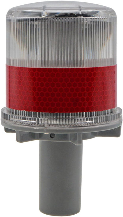 PENCK Solar LED Warning Light Waterproof Driveway Lights Flashing Barricade Light Road Construction Safety Signs Flash Traffic Marina Dock Barge Boat Safety Beacon Light Red