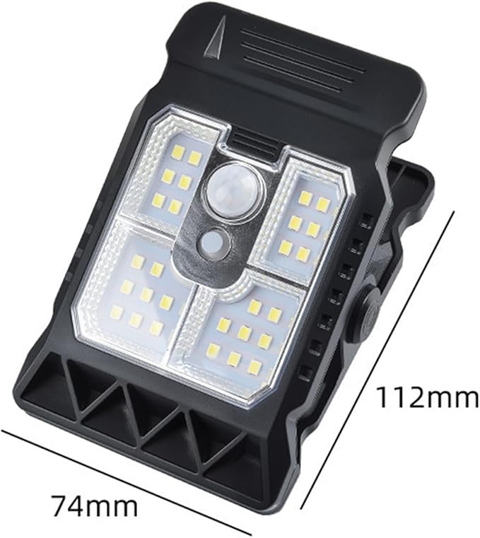 Solar Clip Light With Motion Sensor, 2026 new Clamp On Solar Lights For Camping Adjustable Clip On Led Light For Garden Multifunctional Clip Lamp For Garage, Emergency Led Light For Home (1PCS)
