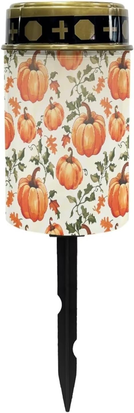 Pumpkin Walkway Solar Lights for Outside Solar Lights for Yard Waterproof Solar Tent Lights for Camping Landscaping Solar Lights Outdoor Backyard Lights for Thanksgiving Decor