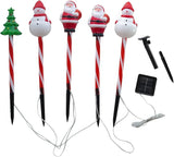 Solar Christmas Pathway Lights - 5 Designs (Star, Snowflake, Santa, Bell), Auto On/Off, Waterproof Warm White LED | Lumora