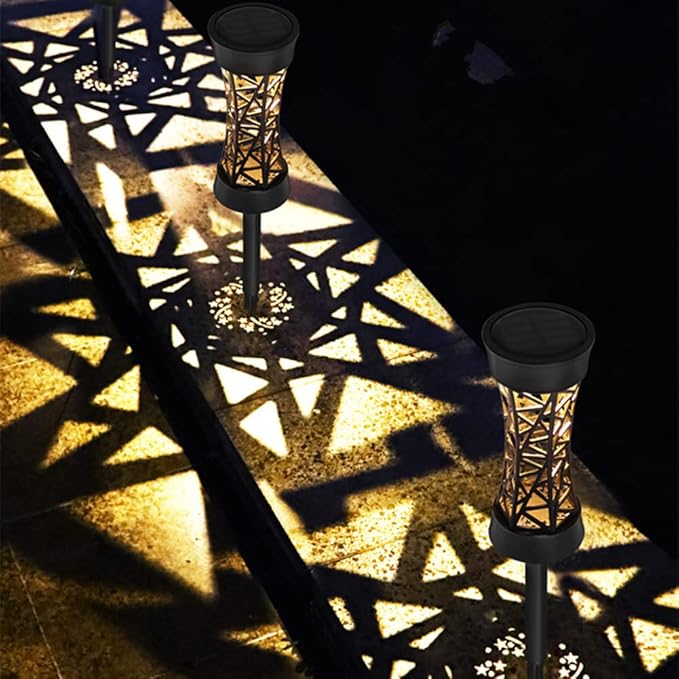 4 Pack Solar Pathway Lights Outdoor, Solar Landscape Garden Lights, Decorative Solar Lights Waterproof Garden Lamps for Patio Yard Driveway Lawn