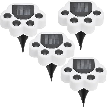 LED Solar Light Shape Buried Lamp 4PCS, Outdoor Garden Lawn Decorative Lighting, Solar Powered - Easy Installation, Weather, Ideal for Courtyard Pathway (White Light)