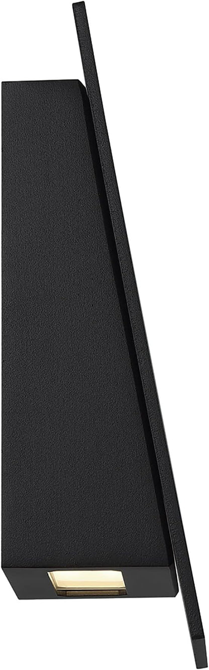 WAC Lighting dweLED, Slant 11in LED Indoor and Outdoor Wall Light 3000K in Black