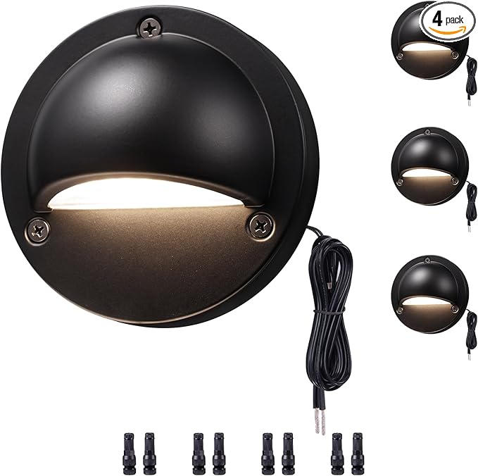 Low Voltage Landscape Deck Lights - 12V LED Outdoor Step Lights, Adjustable Warm White & Cool White, Waterproof | Lumora