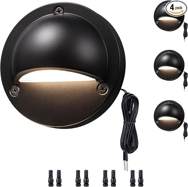 Low Voltage Landscape Deck Lights - 12V LED Outdoor Step Lights, Adjustable Warm White & Cool White, Waterproof | Lumora