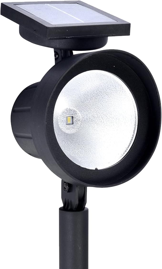 Crosslight Outdoor Solar Warm White LED Weatherproof Spot Light for Gardens, Walkways, Patios and Yards - 15 Lumens (12-Pack)