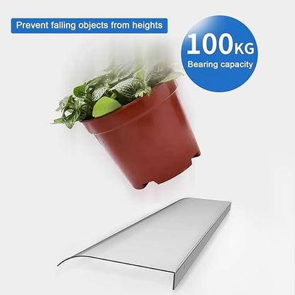 Door Awning Outdoor, Transparent Invisible Rain Shelter Cover, Window Awning,Polycarbonate Awning, UV Rain Snow Sunlight Protection, for Outdoor Front Door Patio-transparent-50x280cm/19.6x110.2in