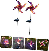 BESPORTBLE Solar Windmill Lawn Light 2pcs Outdoor Decorative Solar Path Light LED for Garden and Courtyard Ground | Lumora