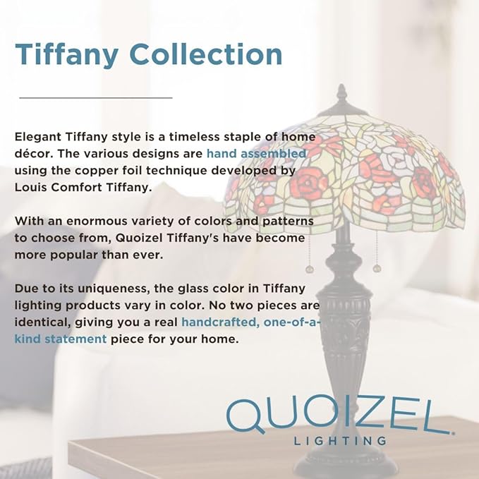 Quoizel TFIK8407VA Inglenook Tiffany Style Classic Geometric Handcrafted Mission Outdoor Wall Sconce, 1-Light 100 Watt, 11" H x 7" W, Valiant Bronze
