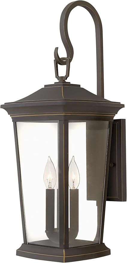 Hinkley Bromley Collection Three Light 4W LED Extra Large Wall Mount Lantern, Oil Rubbed Bronze