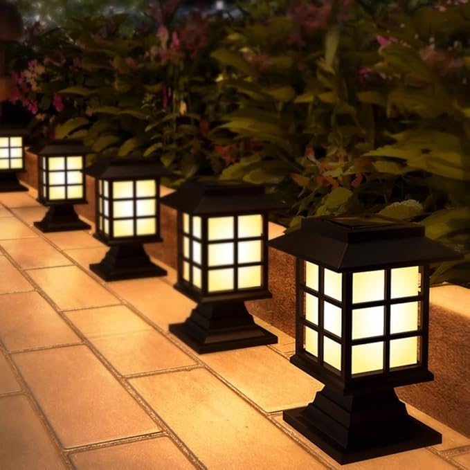 Etlegor Chinese Decor Lights, Solar Pathway Lights Waterproof Lawn Night Light for Outside/Lawn/Patio/Yard/Pathway/Walkway/Driveway Decoration ﻿ (Color : White Light, Size : 8PCS)