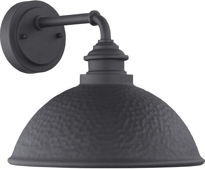 Progress Lighting Englewood Collection 1-Light Farmhouse Outdoor Medium Wall Lantern Light Textured Black, 10.38x12.00x12.00
