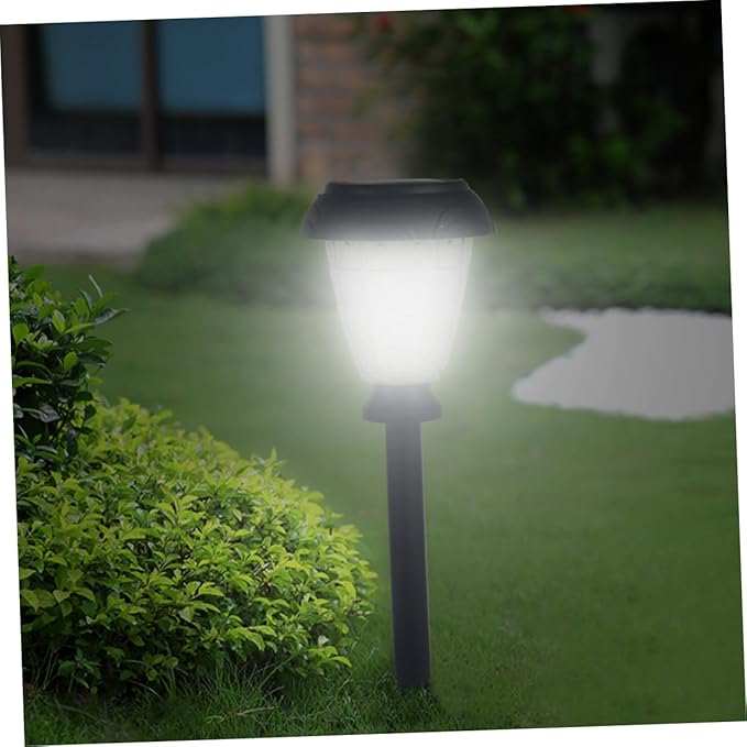balacoo 2pcs Solar Ground Lamp Outdoor Decorative Garden Lights Landscape Insert Lights for Patio Park Straw Hat | Lumora