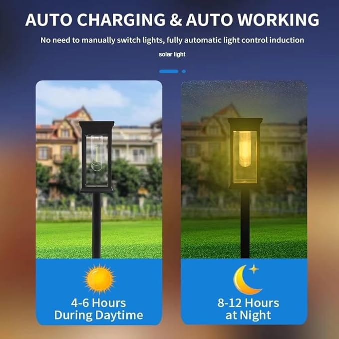WHATOOK Solar Pathway Lights Outdoor 6 Pack IP65 Waterproof Auto On/Off Solar Powered Landscape Path Lights for | Lumora