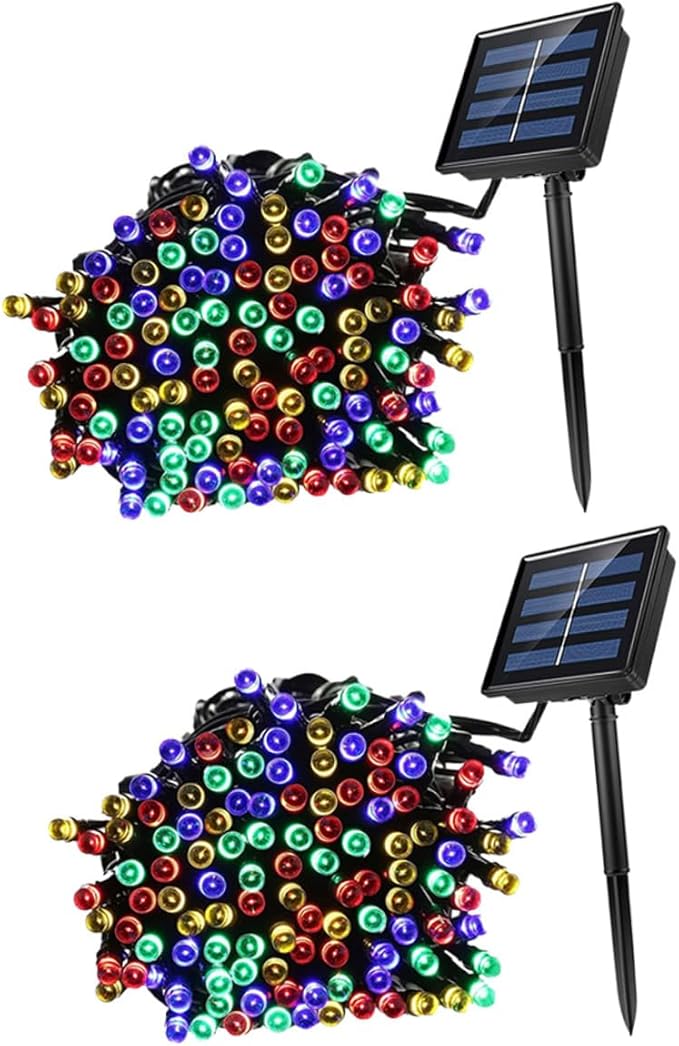 2 Sets Solar LED String Lights Outdoor LED Multi-hue Garden Solar Powered Fairy Lights for Trees Patio Decorations | Lumora