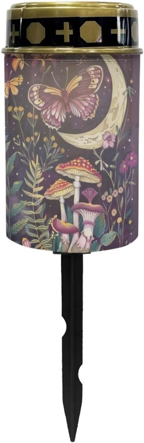 ZOUTAIRONG Solar Light for Cemetery Grave 4 Pack Solar Garden Lights Garden Lights Solar Pathway Lights Outdoor Cemetery Solar Lights for Grave Solar Lights for Cemetery Gravesite Mushroom