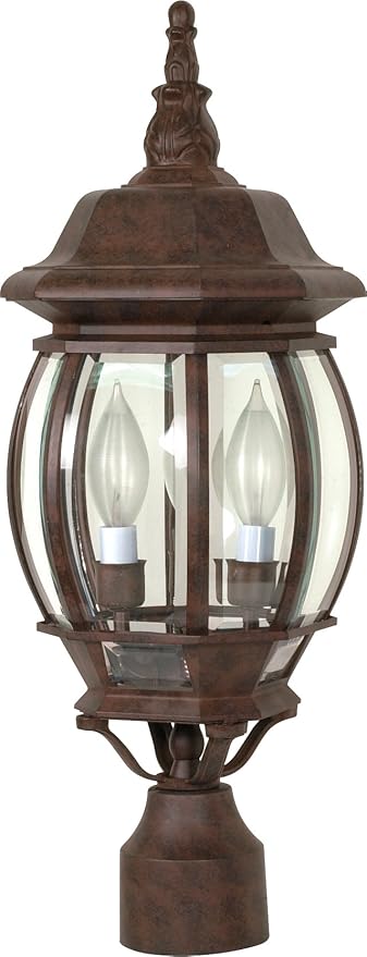 Nuvo Lighting 60/898 Traditional Three Light Post Mount from Central Park Collection in - Outdoor Path Light | Lumora
