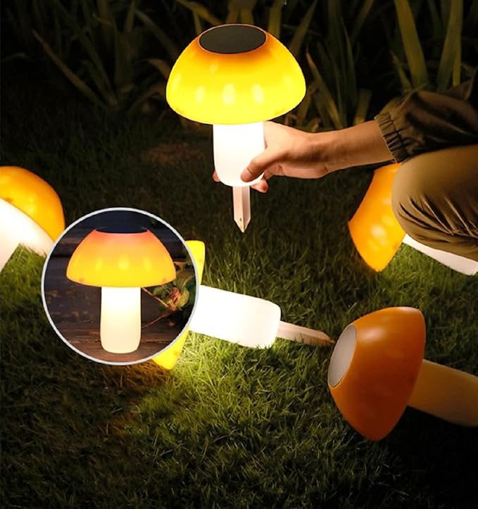 Solar Mushroom Lights Outdoor Light Sensor Ground 20LED Waterproof Landscape Lamp for Garden,Backyard,Step,Grass | Lumora