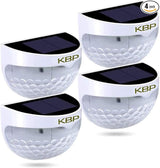 KBP Solar Fence Lights Outdoor Decorative Garden Lights Waterproof Wall Lights for Patio, Yard, Stairway (White) | Lumora