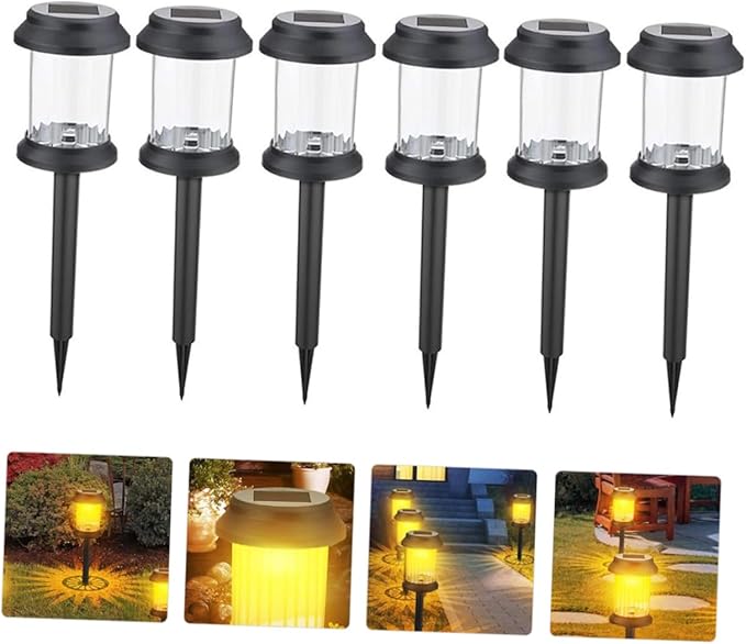 6pcs Solar Outdoor Lawn Lights LED Waterproof Decorative Ground Plug Lamp for Garden Pathway Landscape Lighting for | Lumora