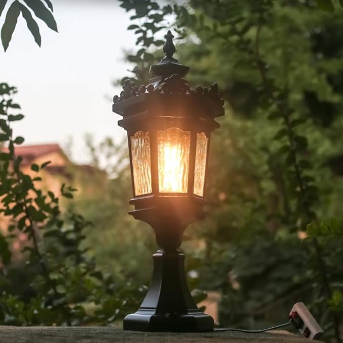 Lights Outdoor Edison Vintage Outdoor Waterproof Pillar Post Lights Garden Courtyard Streetlights Lanterns E27 | Lumora