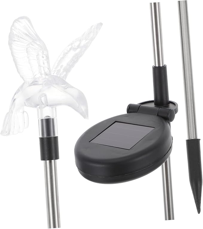 jojofuny Decorative Solar Outdoor Led Lawn Light for Color-Changing Bird Design Easy to Install Patio Aesthetics