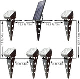 Solar Spot Lights Outdoor Waterproof IP65 Landscape Spotlights with Metal Stake Total 84ft Cable 6-in-1 Warm White | Lumora