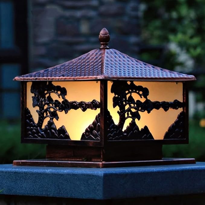 Household Vintage E27 Column Light Outdoor Villa Gate Light European Garden Waterproof Light Decoration Outdoor | Lumora