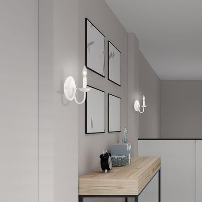 Livex Lighting 4151-03 Williamsburg 1-Light Wall Sconce, White