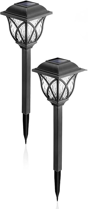 Solar Garden Lights Outdoor Waterproof LED and Environmentally Friendly, Automatic Illumination,for Garden Lawn Decoration,Pathway Landscape Lighting，Upgrade(2Pack, Cold White)